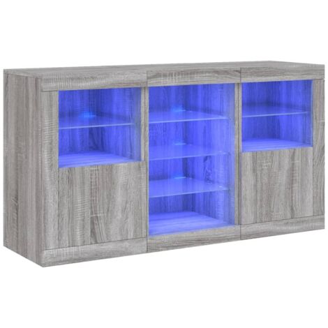 vidaXL Credenza grigio cemento 80x34x75 cm materiale a base