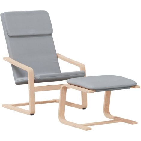 VidaXL Poltrona Relax con Poggiapiedi Nera in Tessuto | Leroy Merlin