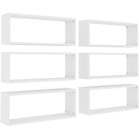 VidaXL Mensole a Cubo da Parete 6 pz Bianco | Leroy Merlin