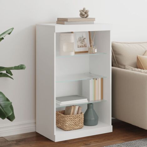Credenza,Madia Per Salotto,Buffet Da Cucina Con Luci LED Bianca 80x35x75 Cm Mci914291 Maisonchic 73650069