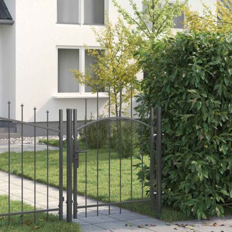 VidaXL Cancello Da Giardino In Acciaio Inossidabile 100x75 Cm, Argentato, Moderno E Robusto, Con Serratura Di Sicurezza, Resistente Alle Intemperie, Per Terrazza E Ingresso