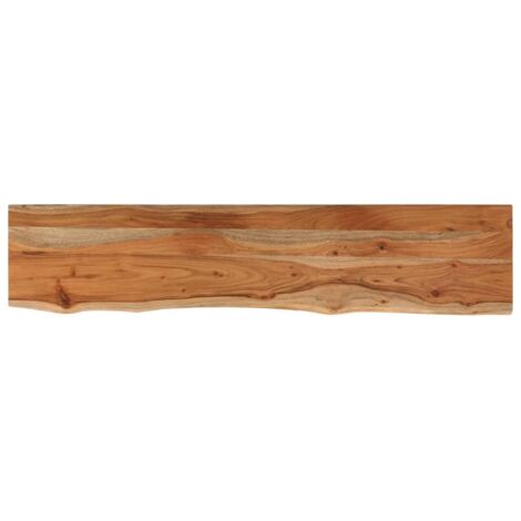 Piano Tavolo In Legno Acacia 160x40x3,8 Cm – Bordi Vivi, Massello Naturale, Per Tavoli E Mobili Fai Da Te