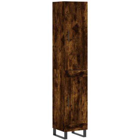 Credenza Moderna Rovere Fumo 69,5x34x90 cm | vidaXL Mobile Salotto Slim