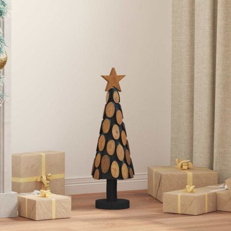 Albero di Natale Decorativo Bianco 80 cm Legno Massello di Pino vidaXL | Leroy Merlin