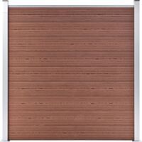 Set Pannello di Recinzione in WPC 353x146 cm Marrone