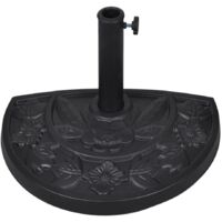 Base per Parasole Semicircolare in Poliresina 15 kg Nero 45199