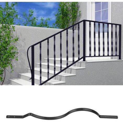 Französisches Balkongeländer - 82 x 2,5 x 0,25cm - 50 Stück, Schwarz - Geländerträger Balustrade Balkonschutzgitter - Fenstergitter, zur Sicherung von Treppen und Stufen Garteneingangstor
