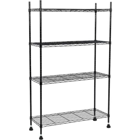 LEICHTEN Garagenregal – 4-teilig, Robust & Rostfrei, Schwarz