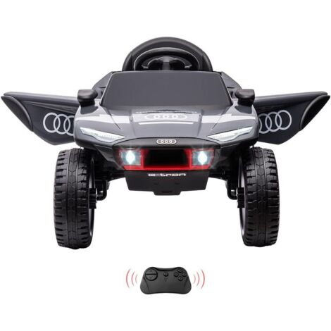 12-V-Kinderauto mit Fernbedienung, Audi-Lizenz, großes Kinderauto, 70-W-Motor, Federung, LED-Leuchten, Eva-Reifen, Kinder von 3–8 Jahren – Grau (1/5)