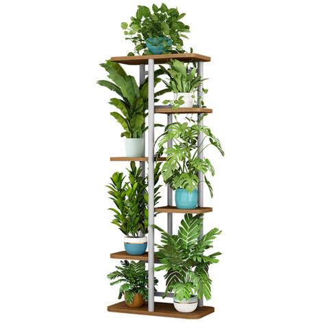 Pflanzenregal, kreativer Multifunktions-Pflanzenhalter, dekorative Blumentreppe für Balkon, Wohnzimmer, Büro, Garten-36x23x106cm