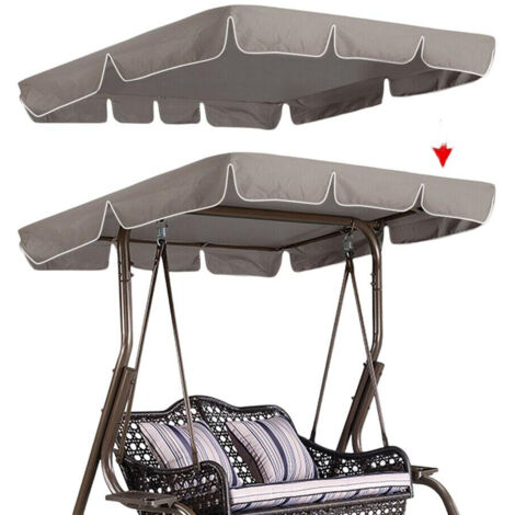 Ersatzdach Gartenschaukel Universal Hollywoodschaukel 3 Sitzer Grün Ersatz Bezug Sonnendach Schaukel Dach (Braun, 164x114x15cm)