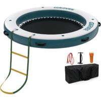 Runde Plattform 2,4 m – Zentrales Hängemattennetz, robustes PVC, rutschfest – 4-6 Erwachsene – Entspannung, Wassersport-Events