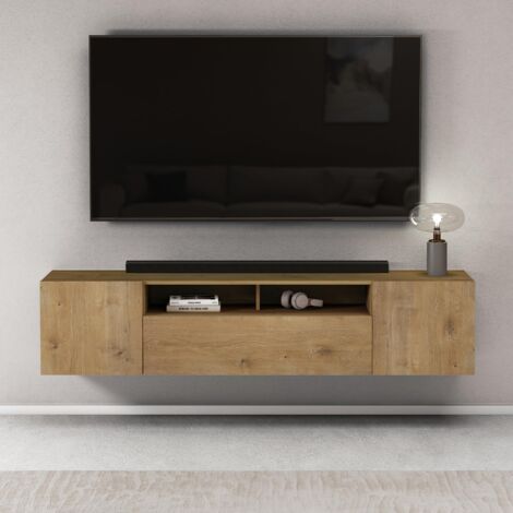 Mai & Mai TV Schrank Fernsehschrank 3 Türen mit Soft-Close Lowboard Hängeschrank Fernsehtisch für Wohnzimmer in Kerneiche BTH: 180x36x39 cm Fernsehschrank03 (1/5)
