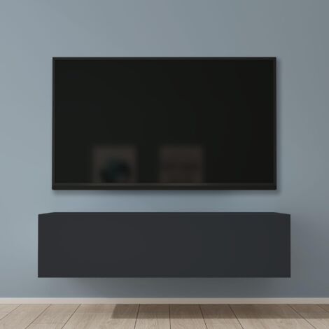 Mai & Mai Fernsehtisch Fernsehschrank TV Schrank Verdeckter Griff mit Soft-Close Lowboard Hängeschrank für Wohnzimmer in Matt Anthrazit BTH: 120x40,2x30 cm Fernsehschrank02