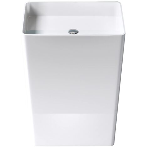 Mai & Mai Design Standwaschbecken freistehend Col36 weiß, aus Mineralguss, Waschtisch, BTH: 60x42x80cm