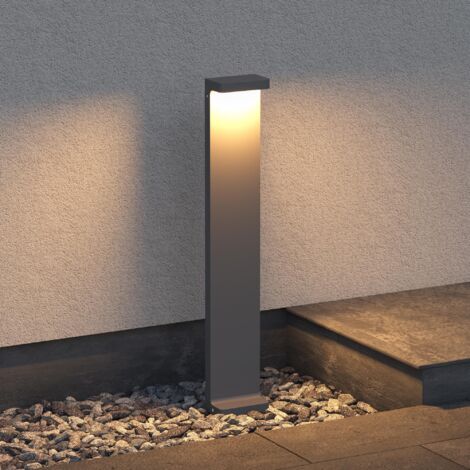 Mai & Mai Wegeleuchte Außen 10x6x60cm IP65 Außenleuchte  Pollerleuchte für Garten, 3000K Stehlampe Gartenlampe  Außenlampe Standleuchte Sandgrau dunkel 6W LumaTorch