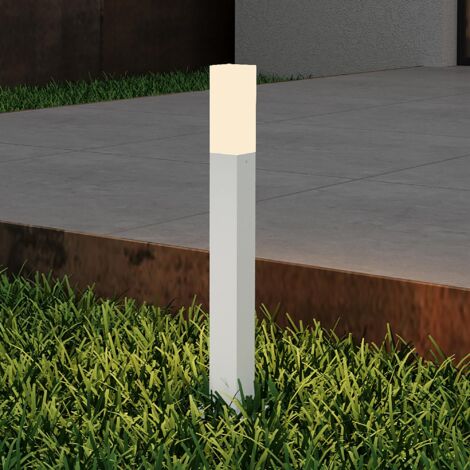 Mai & Mai Außenleuchte 38x38x406mm IP65 Wegeleuchte Außen Pollerleuchte für Garten, 3000K Stehlampe Gartenlampe Außenlampe Standleuchte Sandweiß 3W Deus Lumina