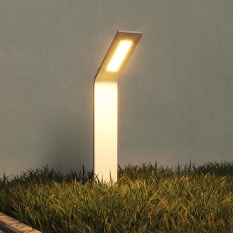 Mai & Mai Außenleuchte 128x98x408mm IP65 Wegeleuchte Außen Pollerleuchte für Garten, 3000K Stehlampe Gartenlampe Außenlampe Standleuchte Sandweiß 6W Pfadfinder