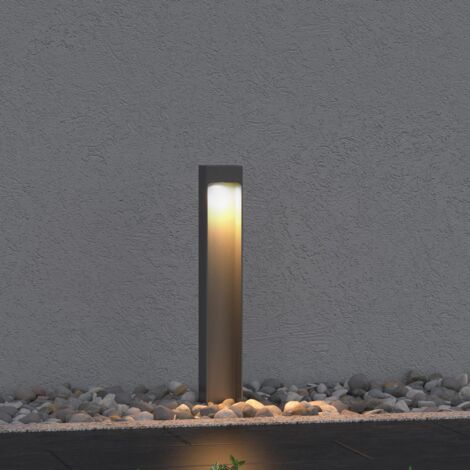 Mai & Mai Stehleuchte Außenleuchte 6x6x40cm IP65 Wegeleuchte Außen Außenpollerleuchte für Garten, 3000K Stehlampe Gartenlampe Außenlampe Standleuchte Sandgrau dunkel 5W BaldersLights
