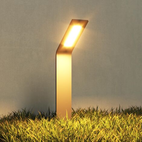 Mai & Mai Außenleuchte 128x98x408mm IP65 Wegeleuchte Außen Pollerleuchte für Garten, 3000K Stehlampe Gartenlampe Außenlampe Standleuchte Sandgrau dunkel 6W Pfadfinder (1/5)