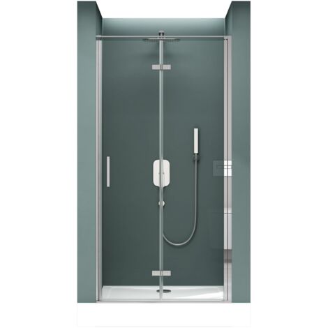 Mai & Mai Duschtür Nischentür dusche Duschabtrennung Duschkabine Duschwand 8mm Klarglas ESG-Sicherheitsglas mit Nanobeschichtung BxH: 100x195cm Teramo37K (1/5)