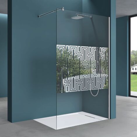 Mai & Mai Duschwand für Dusche Duschabtrennung 120x200cm Walk-In ESG-Sicherheitsglas 10mm NANO Glas BRAM1 Bremen2DM