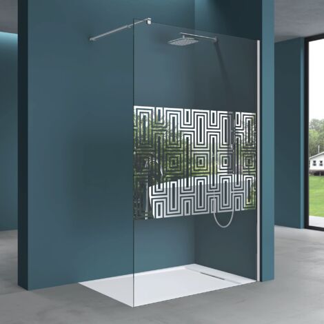 Mai & Mai Duschwand für Dusche Duschabtrennung 100x200cm Walk-In ESG-Sicherheitsglas 10mm NANO Glas BRAM3 Bremen2DM