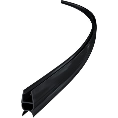 Mai & Mai Duschdichtung Duschlippe Duschtürdichtung 8mm Glasstärke Ersatzdichtung Duschtür Duschwand gerade Länge: 195cm Schwarz Dichtung 307AB