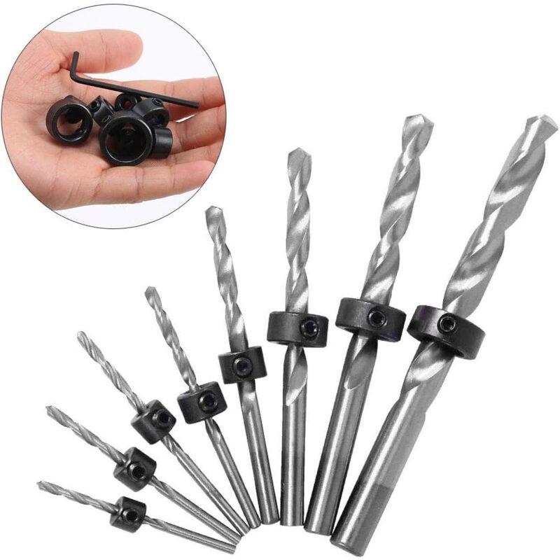 Set Di 16 Fermi Per Trapano Con Chiave Esagonale | Arresto Profondità 3-16mm - Foto 1