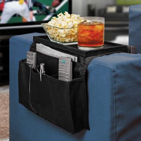 Borsa Portaoggetti Per Divano, Poltrona, Letto; Organizer Per Bracciolo Del Divano Per Riporre Cellulari Telecomandi E Penne Grigio 98717178 - 4