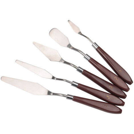 Set 5 Spatole Per Pittura A Olio - Coltelli Per Artisti In Acciaio Inox - Foto 12