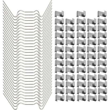 CLISPEED 50Pcs Molla In Metallo Gira Clip Cornice Per Foto Gancio - Foto 3