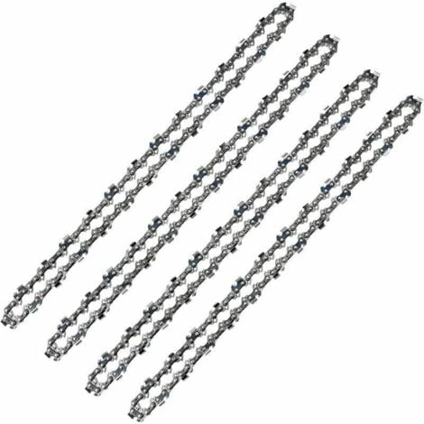 Cadena de motosierra de 52 eslabones, paso LP de 3/8", calibre 1,3 mm (0,50"), bajo retroceso, paquete de 4. Cadenas de motosierra de 52 eslabones para espada de 35 cm (14") - DPZO