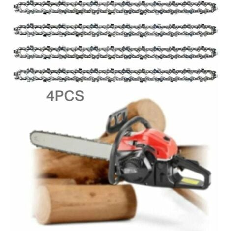 Cadena de motosierra de 52 eslabones, paso LP de 3/8", calibre 1,3 mm (0,50"), bajo retroceso, paquete de 4. Cadenas de motosierra de 52 eslabones para espada de 35 cm (14") - DPZO
