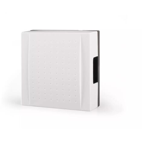 Scs Sentinel – Carillon filaire électromécanique 230V – Son puissant 80db/A – Installation intérieure – Matériau ABS blanc – Dimensions 116x116x48mm