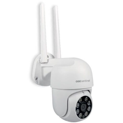Scs Sentinel – Caméra de surveillance extérieure Full HD 1080p – Rotation motorisée 360° – IP65 résistant intempéries – Vision nocturne couleur