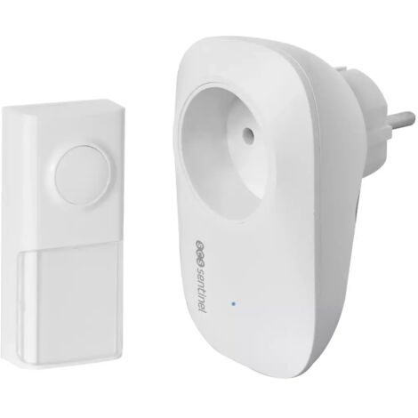 Scs Sentinel – Sonnette sans fil – Alimentation 110-240V – Portée 100m – Indice de protection IP55 – 25 mélodies personnalisables – Matériaux ABS