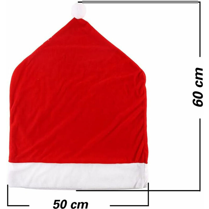 6 X COPRISEDIA Natalizi Cappello Babbo Natale Decorazione