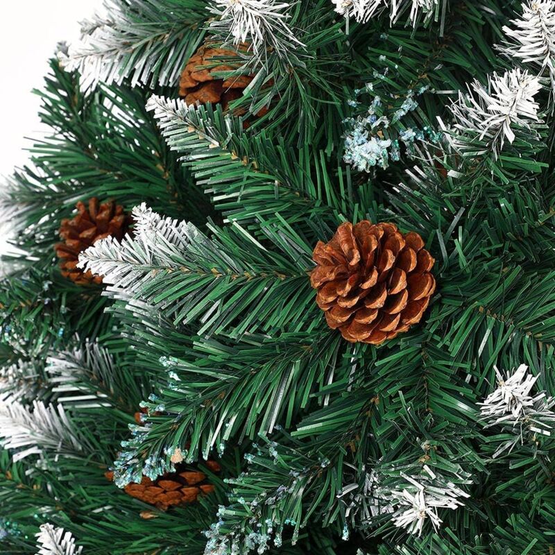 Albero Di Natale Praga, Albero Artificiale Extra Folto, Albero Effetto Reale In Pvc Con Pigne Incluse 539 Rami Altezza Cm 150 83097123