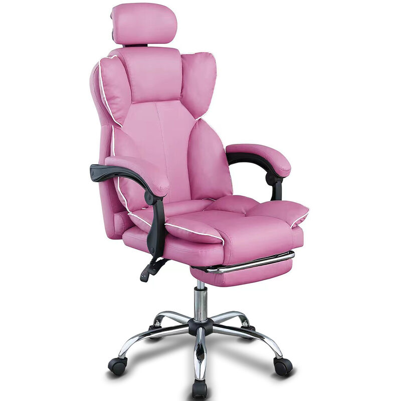 Sedia Da Gaming Con Luci A LED RGB Rosa E Bianca In Similpelle Cod Mxl 5977 105151
