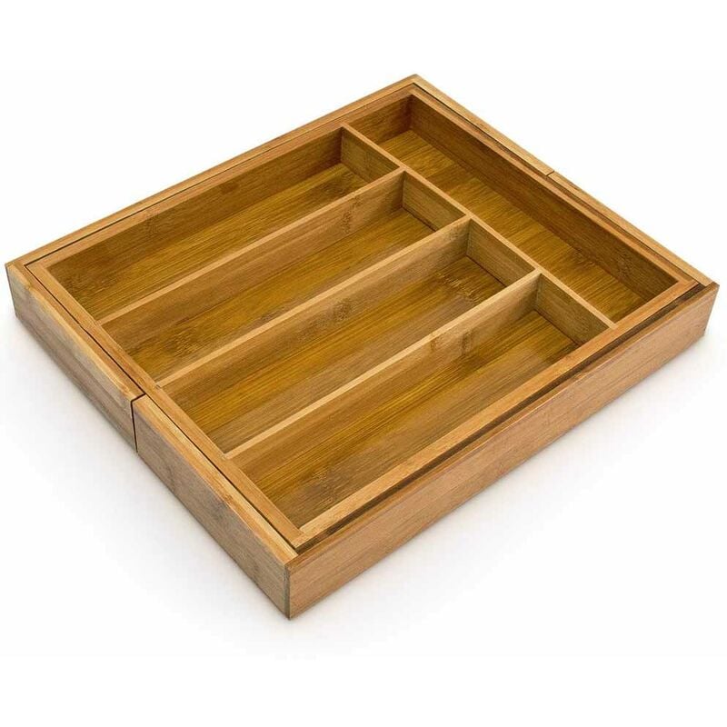cassetto organizzatore Bamboo posate Posate portaposate per cassetti estensibile da 6 a 8 scomparti 50 x 45 x 5 cm Portaposate 