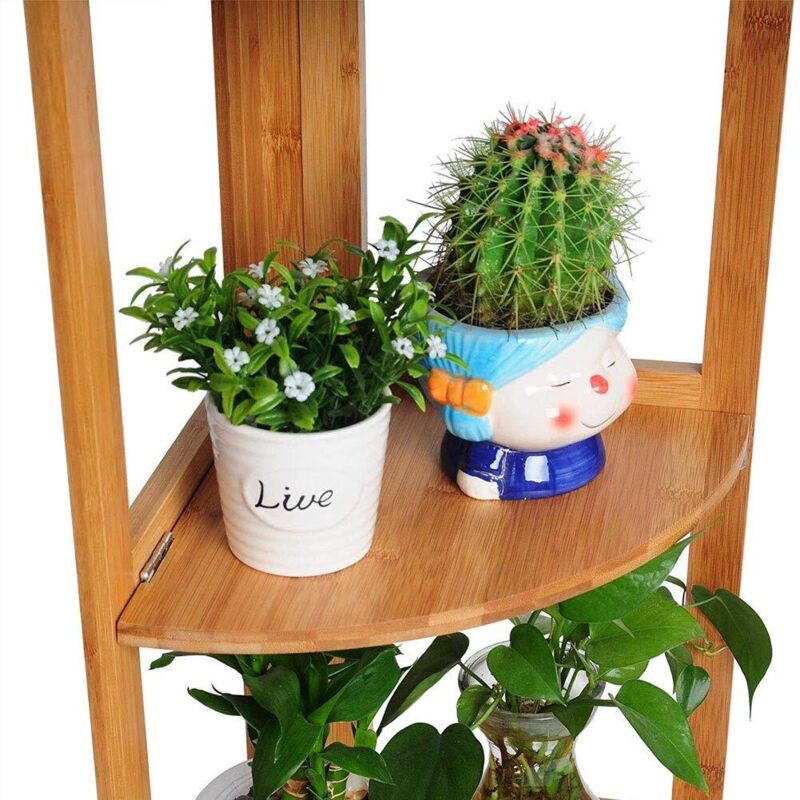 HYNAWIN Scaffale Portaspezie In Bambù, A 3 Livelli, Per Dispensa, Piano Di Lavoro, Scrivania, Libreria Con Ripiano Regolabile Per Cucina, Bagno - Foto 7