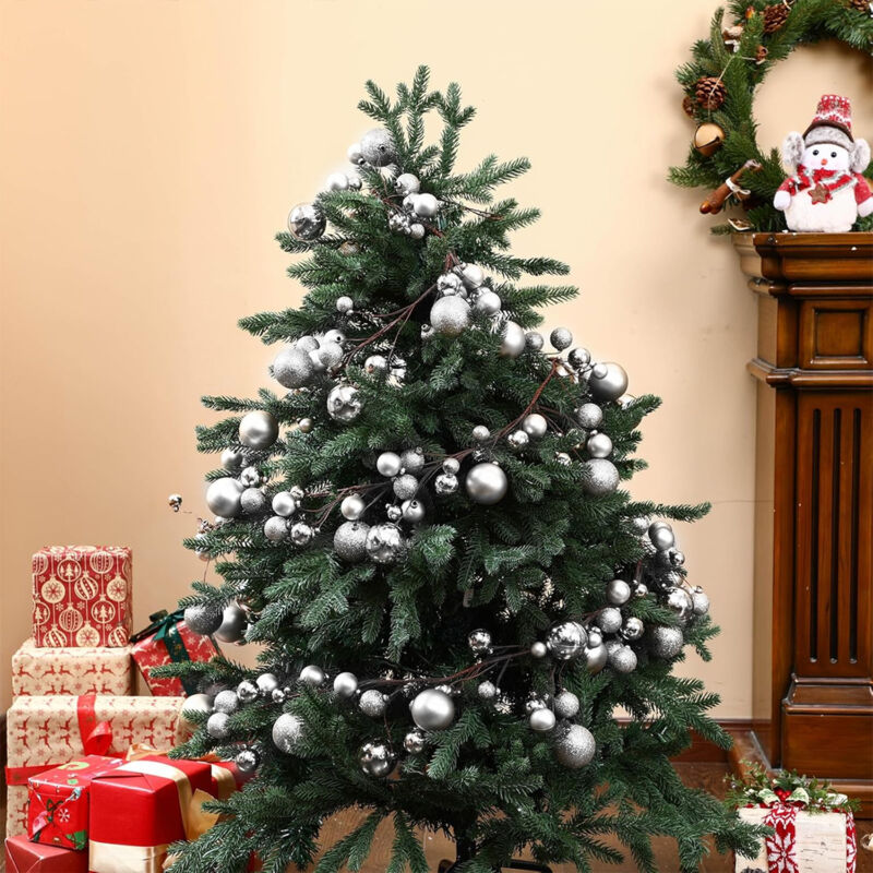 Ghirlanda Di Perline In Legno Natalizia 2m - Decorazione Con Caramelle, Per Albero, Finestra, Camino, Rosso - 3