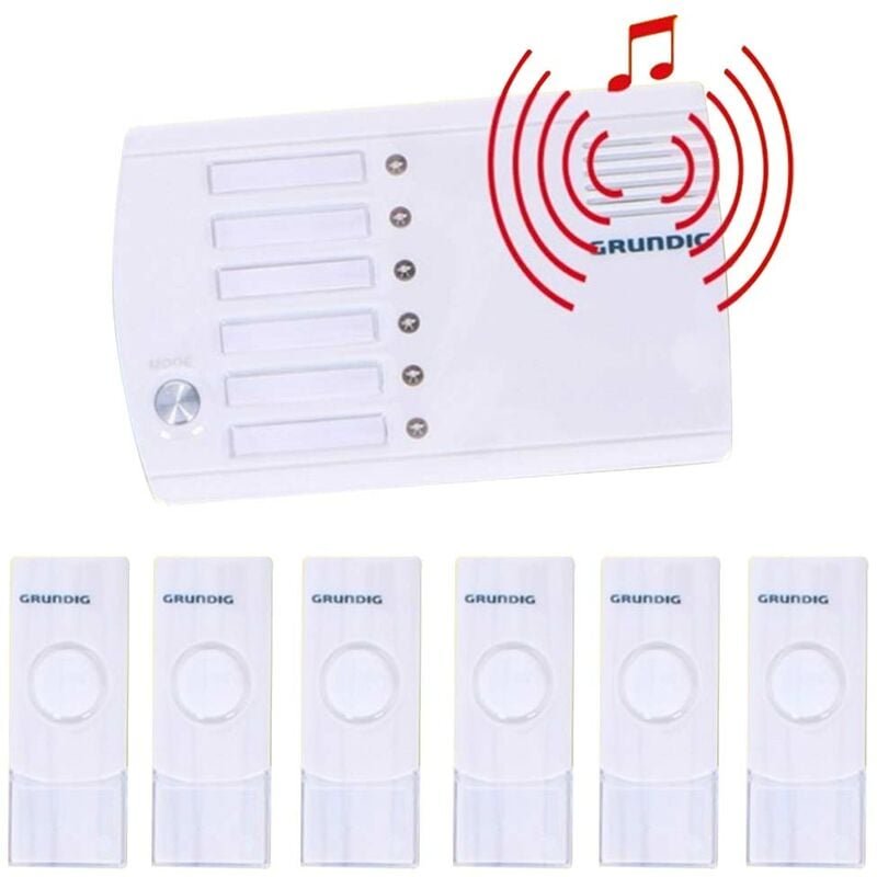 Campanello Porta Casa Wireless Senza Fili Grunding Ricevitore 36 Melodie  IP44 - Bakaji - Idee regalo