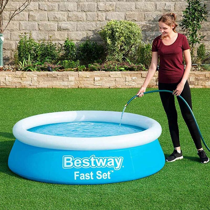 Piscina Fast Bestway Gonfiabile Fuoriterra Rotonda Autoportante 183cm  Giardino