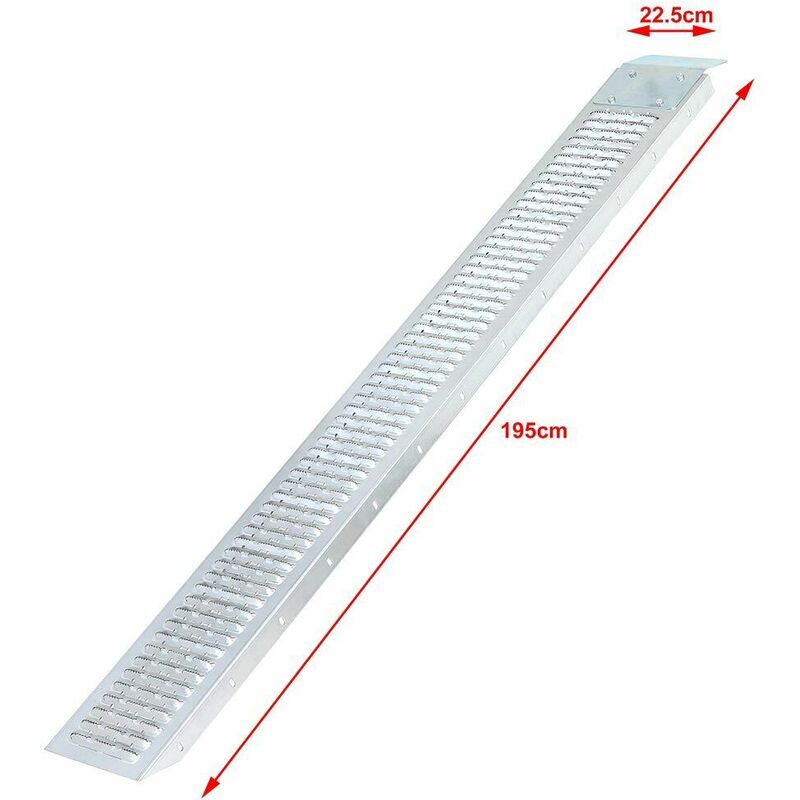 Coppia Rampe di Carico Pedana Antiscivolo 195x22cm Trattorino Quad Moto  400kg