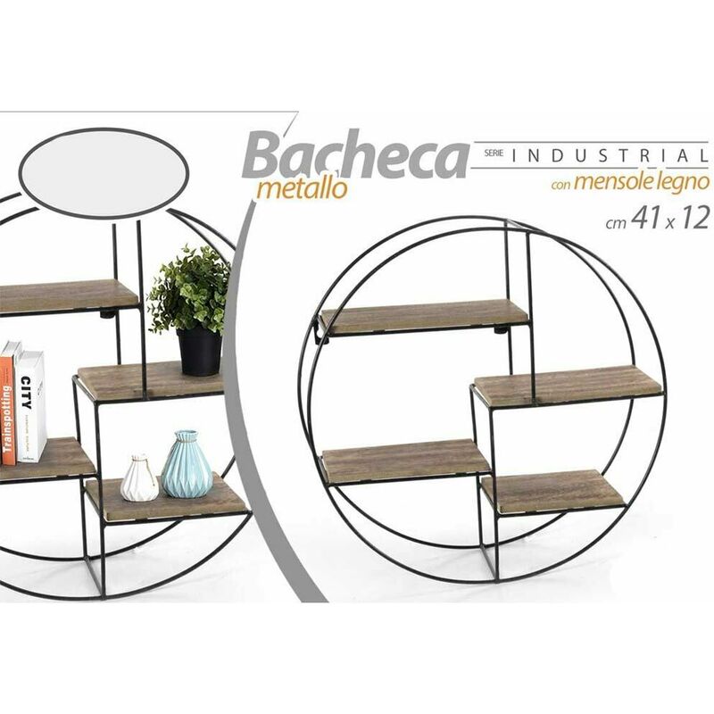 Il numero 1 del risparmio-INDUSTRIL BACHECA FORMA TONDA CON 4 MENSOLE 60 X  13 CM