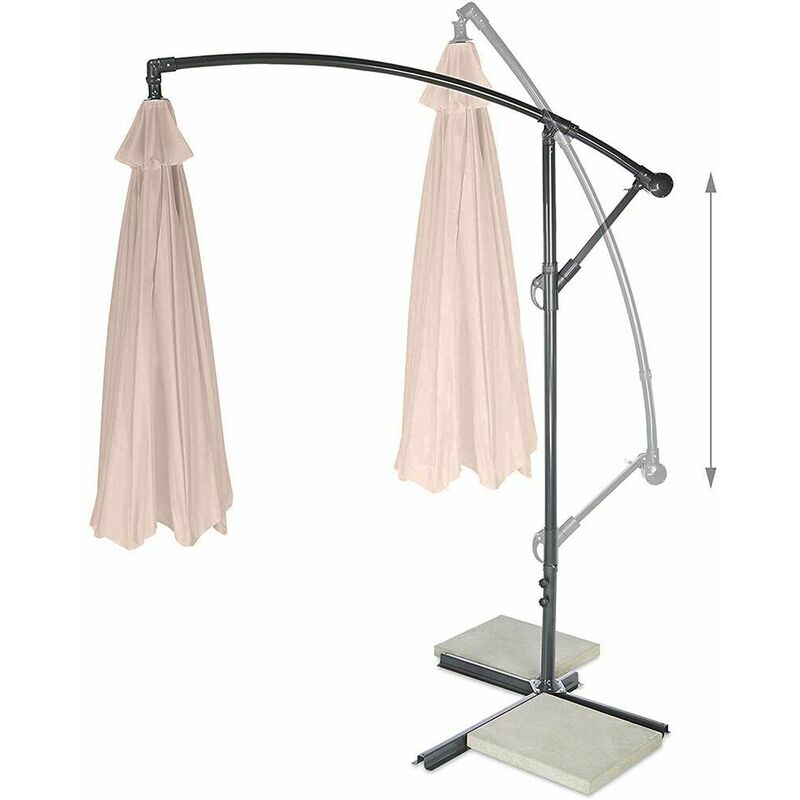 Ombrellone Da Giardino 3x3m Decentrato - Base A Croce Con Sistema Air Vent - Foto 9