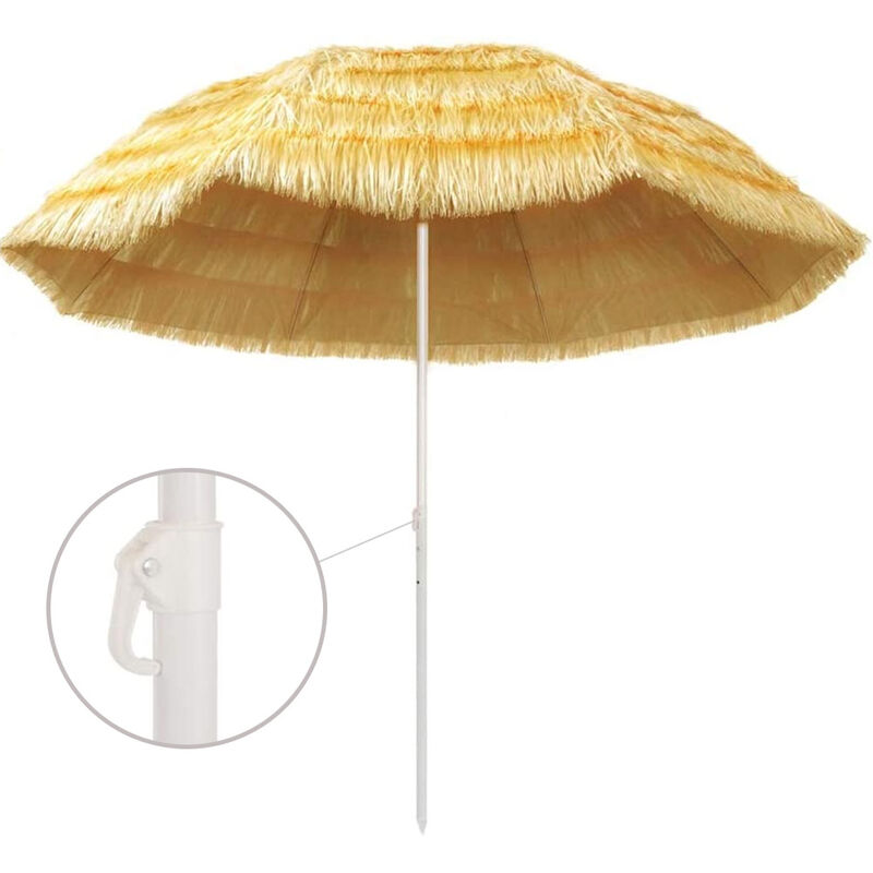 Ombrellone da spiaggia per esterni, ombrellone da giardino hawaiano in  paglia Tiki, rotondo 180 cm/5,9 piedi, con funzione di inclinazione,  parasole portatile, ombrellone di protezione imper : : Giardino e  giardinaggio