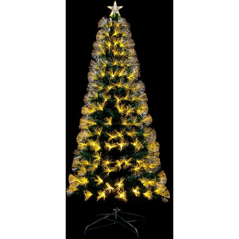 Albero di natale Luminoso 90 cm con Luci LED Fibra Ottica Bianco Caldo